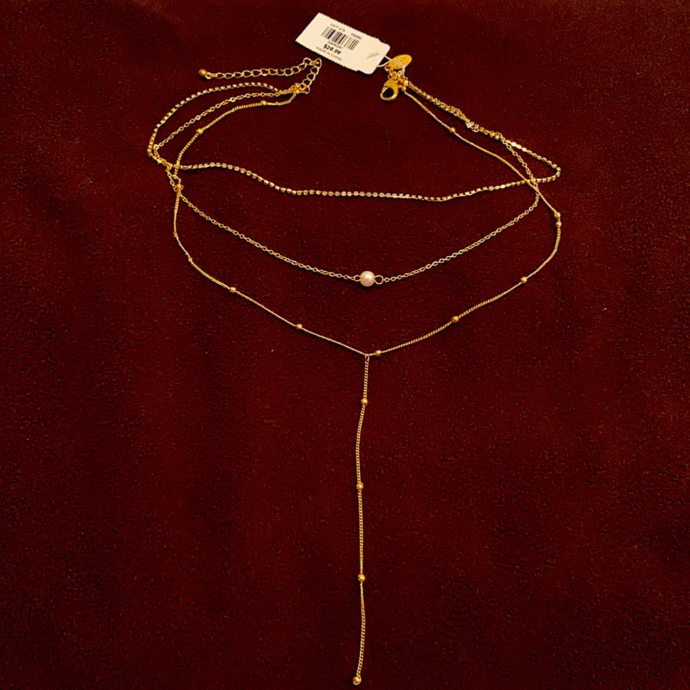 Loft 3 Layered Gold Necklace